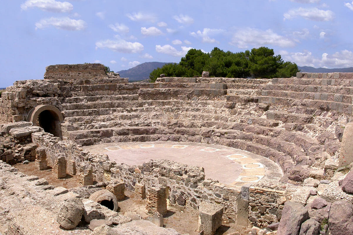 Rovine archeologiche di Nora vicino a Pula Sardegna